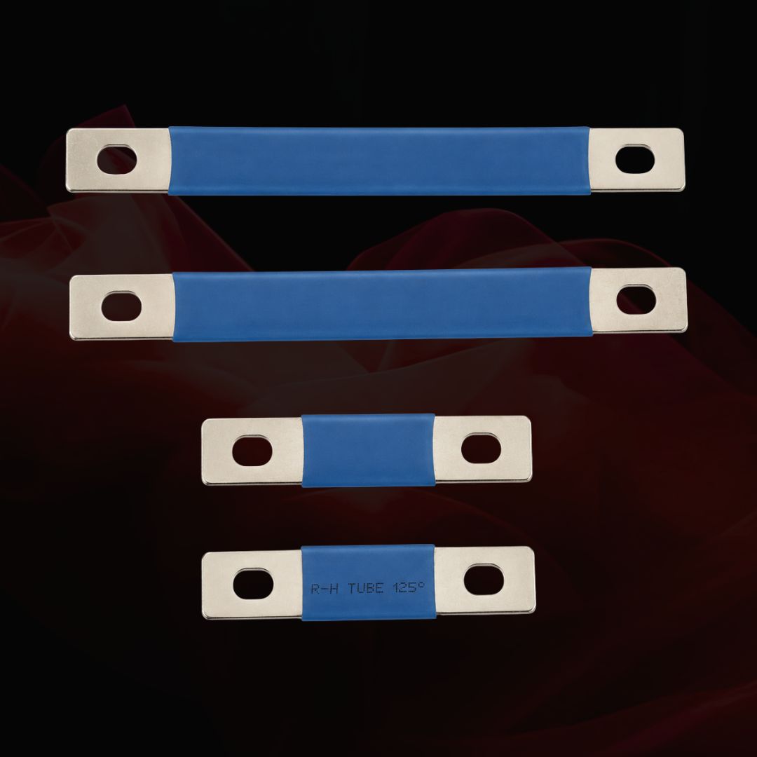 Flexible Tin- Coated Busbar Connector (Blue Insulated)
